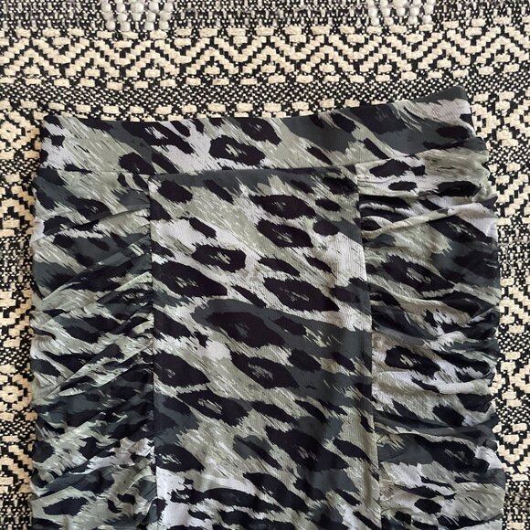 NWT Adrienne Landau Onyx Animal Print Mesh Midi Skirt – Medium - Picture 2 of 6